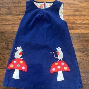 Mini Boden Navy Dress with Red Accents